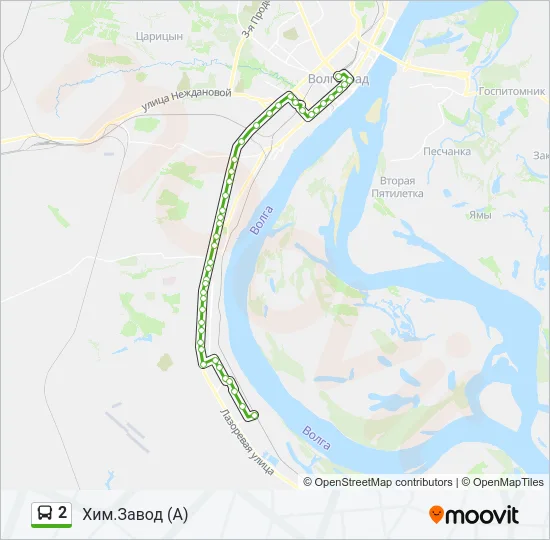 2 Bus Line Map
