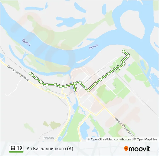 19 Bus Line Map