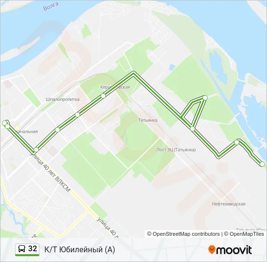 32 Bus Line Map