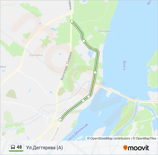 Автобус 48: карта маршрута