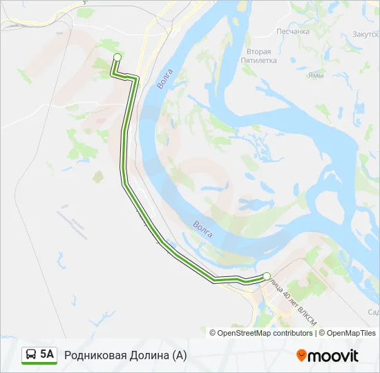 Автобус 5А: карта маршрута