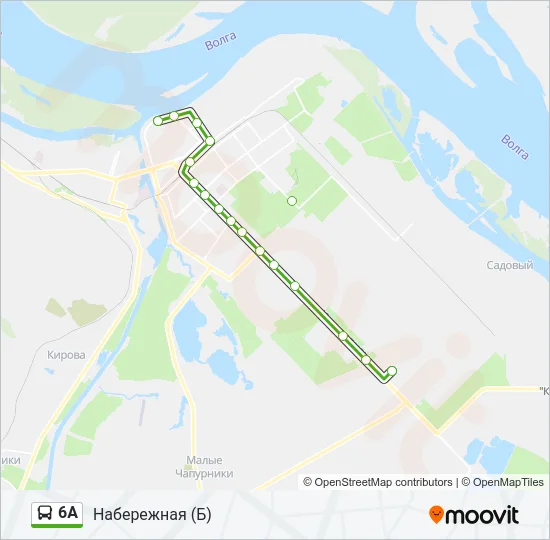 6А Bus Line Map