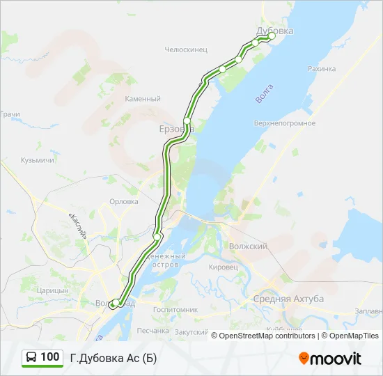 100 Bus Line Map