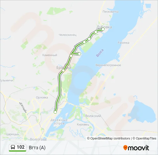102 Bus Line Map