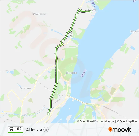 102 Bus Line Map