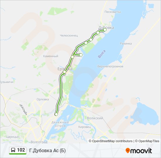 102 bus Line Map