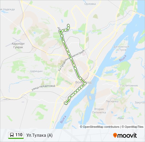 110 bus Line Map