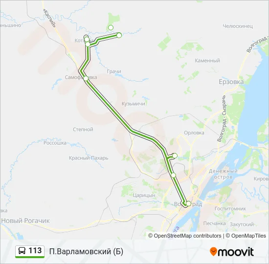 113 Bus Line Map