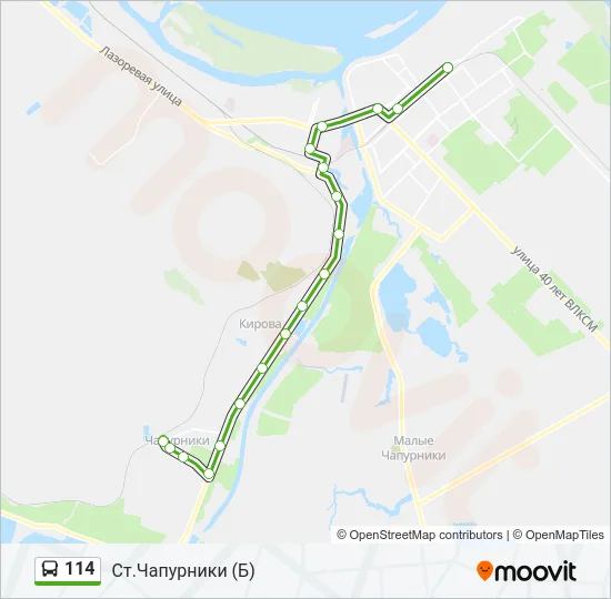 114 Bus Line Map