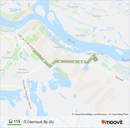 115 bus Line Map