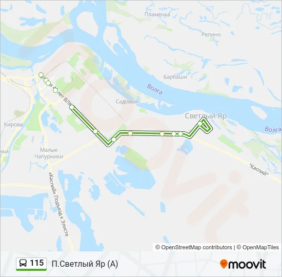 115 Bus Line Map