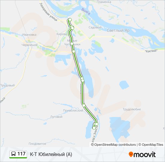 117 bus Line Map