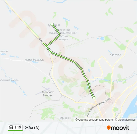 119 Bus Line Map