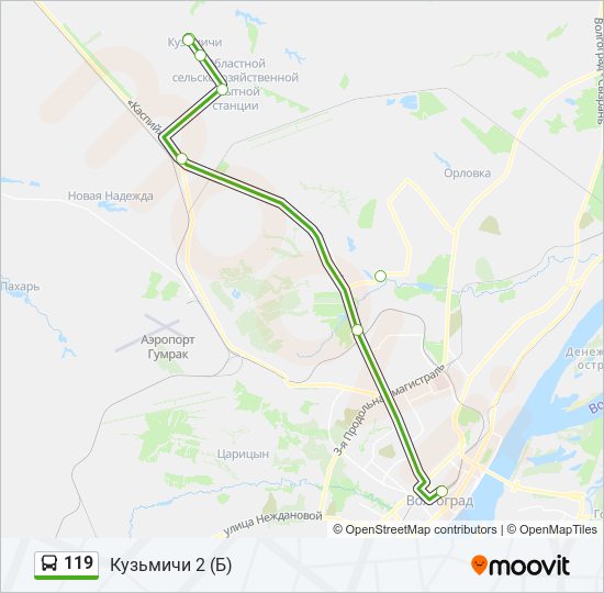 Маршрут 98 волгоград остановки. Маршрут 119. 119 Автобус маршрут. 119 Карта. Расписание 119 автобуса Волгоград Кузьмичи 2022.