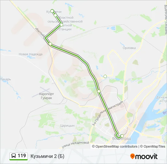 119 Bus Line Map