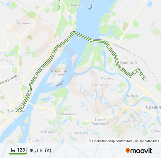 Автобус 123: карта маршрута