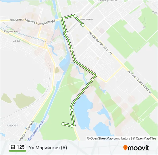 125 Bus Line Map