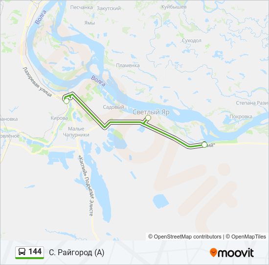 144 bus Line Map