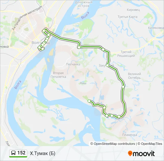 152 Bus Line Map