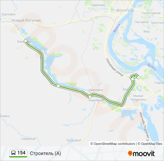 154 Bus Line Map