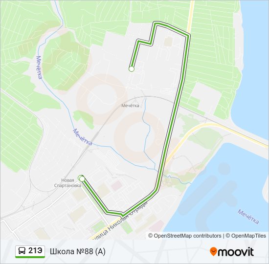 Автобус 21Э: карта маршрута