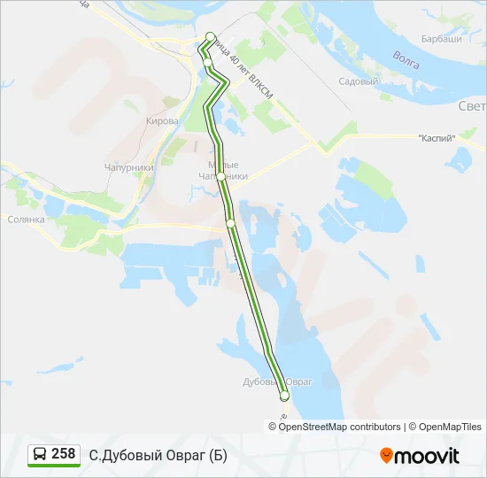 258 Bus Line Map