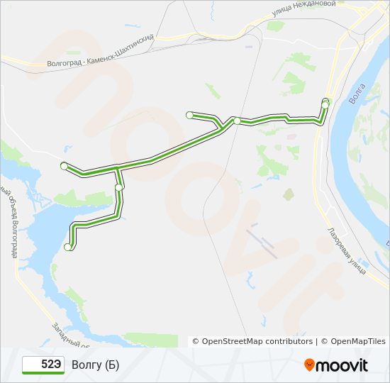 Карта маршрута автобуса 52. Объезд Волгограда показать.