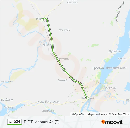 534 Bus Line Map