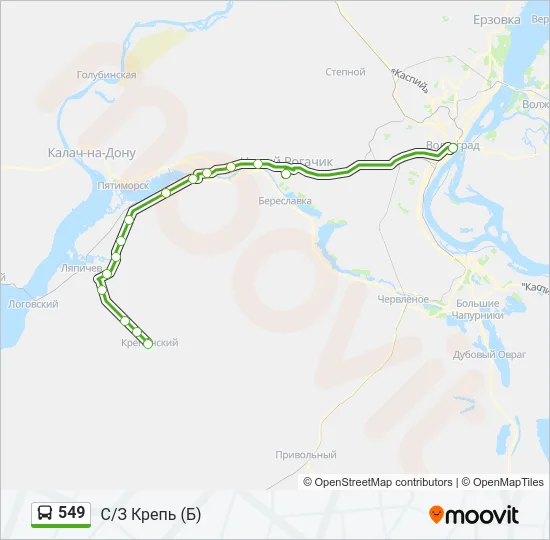 549 Bus Line Map