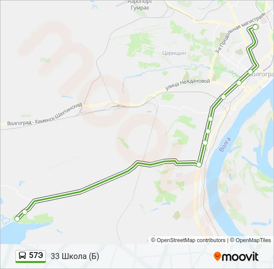 57Э Bus Line Map