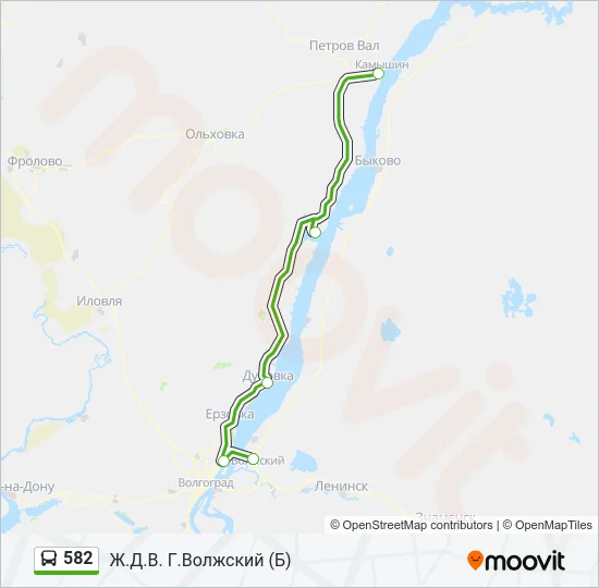 582 Bus Line Map