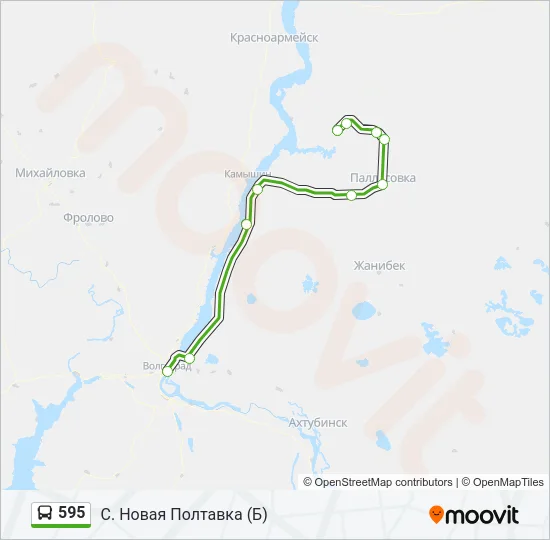 595 Bus Line Map