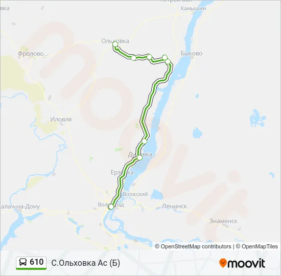 610 Bus Line Map