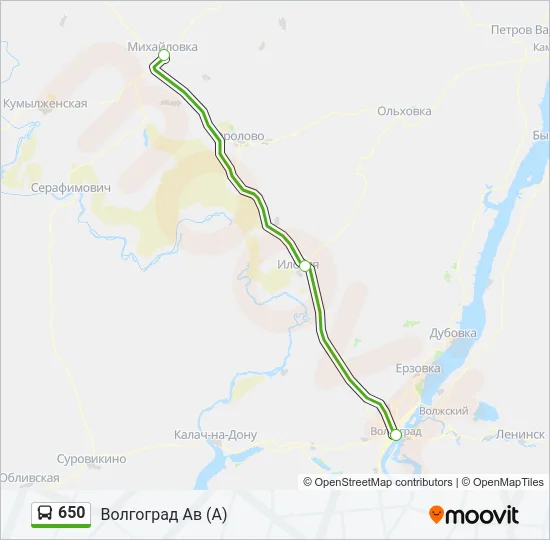 650 Bus Line Map