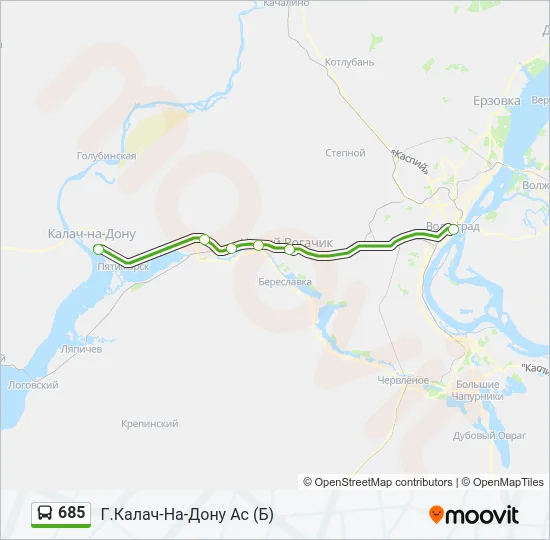 685 Bus Line Map