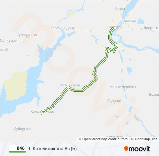 Маршрут Котельниково — Волгоград и расстояние на карте