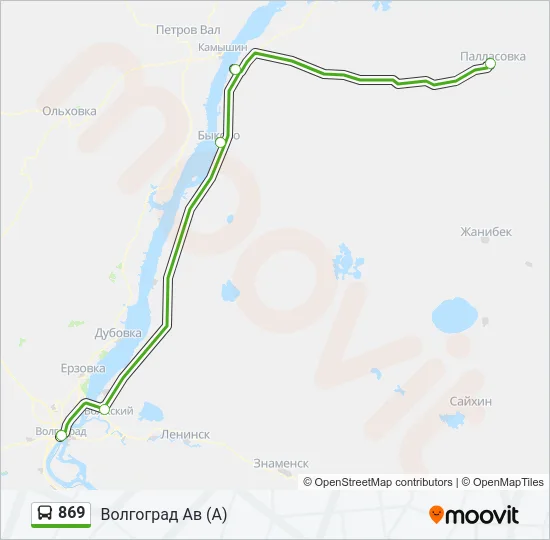 869 Bus Line Map