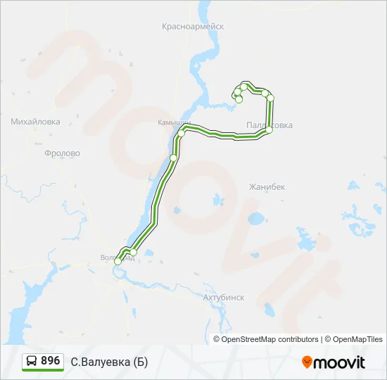 896 Bus Line Map