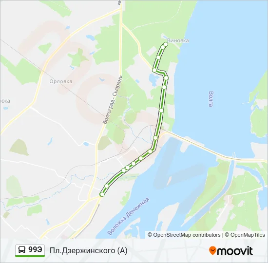 99Э Bus Line Map