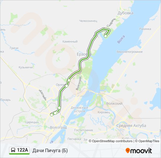 122А bus Line Map