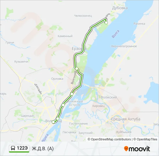 122Э Bus Line Map