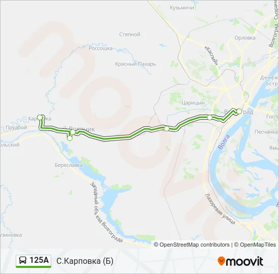 125А Bus Line Map