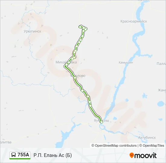 755А Bus Line Map