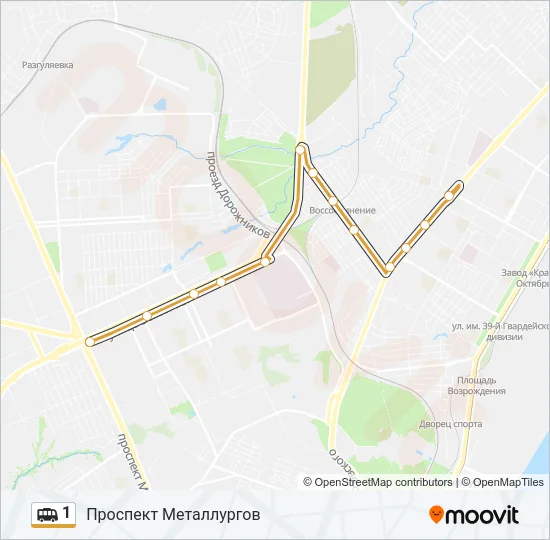 1 Shuttle Line Map