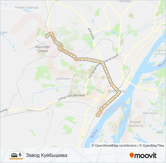 6 Shuttle Line Map