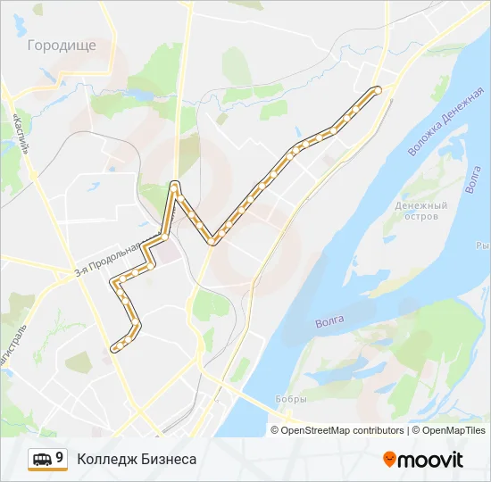 Маршрутка 9: карта маршрута