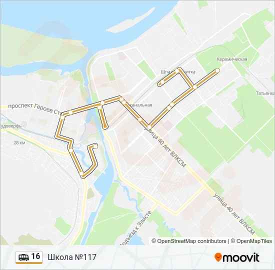 16 Shuttle Line Map