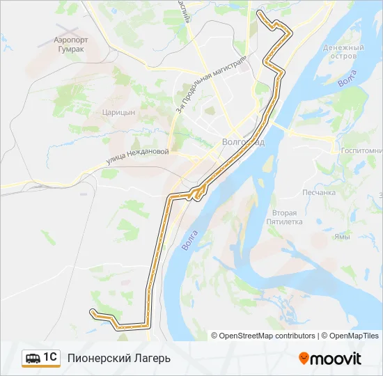 1С Shuttle Line Map