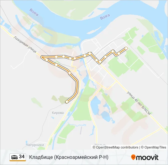 34 Shuttle Line Map