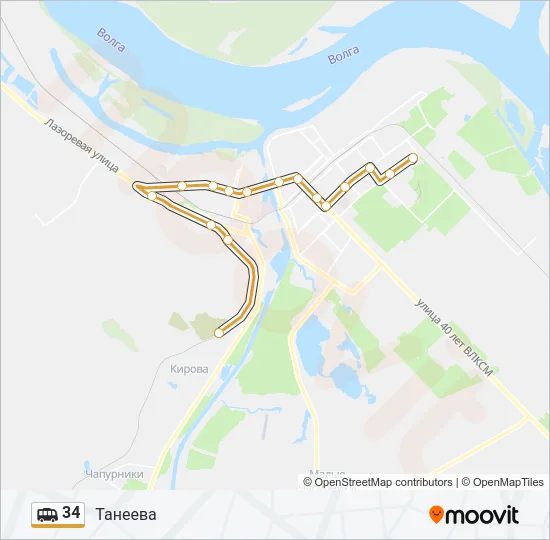 34 Shuttle Line Map